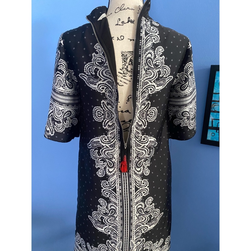 BOGO Rachel Roy Black & white Paisley dress XS EUC - Picture 6 of 11